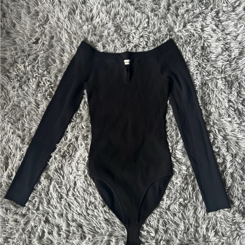 Black Off-Shoulder Kids One Piece